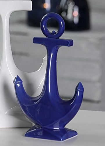Figur Anker 30 cm blau Deko Bad Dekofigur Modern