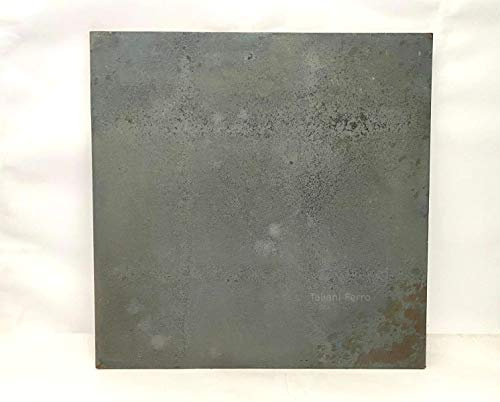 Frontone in ghisa per caminetto. Lastra liscia. Dimensioni: 400x400mm Spessore 8mm Taliani Ferro