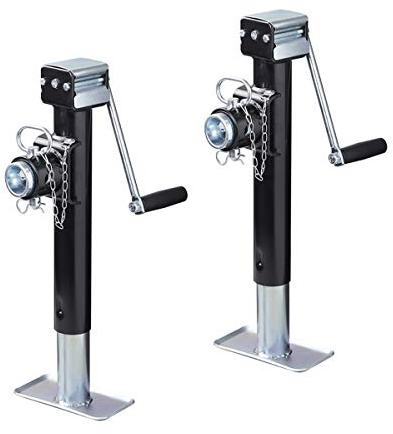 2 x Abstellstützen Anhänger ausdrehbar Ausdrehstütze Baggerstütze Stützfuss Wohnwagen