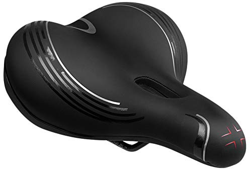 Cojín Ancho, Suave Y Flexible Para Asiento De Bicicleta Diseño a Prueba De Golpes Big Bum Sillín De Bicicleta Extra Cómodo Se Adapta a Bicicleta De Montaña MTB, Bicicleta Plegable, Bicicleta De Carret