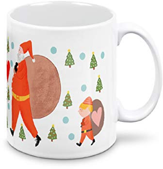 mugnue Tazza Mug Tazza Natale Tazze Natalizie Regali Natale Economici Tazza Colazione con Scatola Regalo Bianca (Babbo Natale OH OH OH Buon Natale)