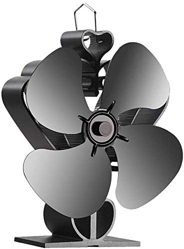 Ventilador Estufa 4 Aspas Funcionamiento Silencioso Ventilador Estufa De Energía Térmica Para Estufa De Leña/Chimenea/Gas/Pellets/Madera/Troncos