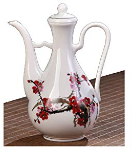 Jingdezhen Ceramic Wine Pot Household Wine Bottle Retro Chinese Court Antique Wine Jug - A03
