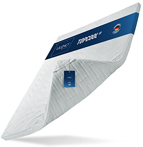 LILENO HOME TopCool® Mattress Topper 180 x 200 cm Viscoelastic Memory Foam Mattress Topper (Thickness 8 cm) Suitable for Cold Foam Mattresses and Box Spring Bed 180 x 200 cm Mattress Topper