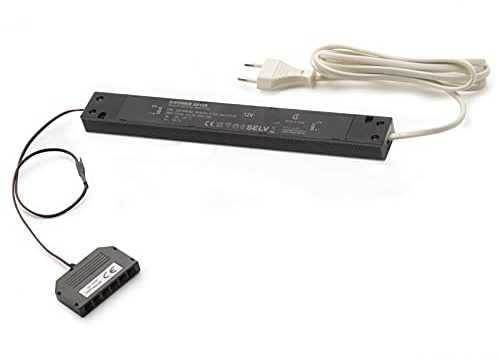 Domus Line LED Transformator mit 6-fach Adapter Micro12 256 x 34 x 16 mm | Anschluss Euro-Stecker 30W 12 V von SOTECH