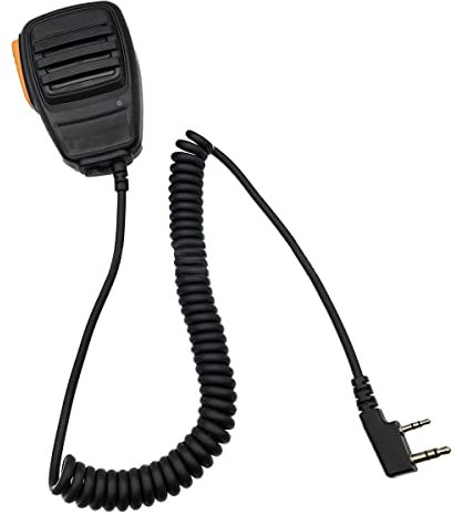 Tiardey Walkie Talkie Microfono con altoparlante portatile, Microfono da spalla Accessori per radio bidirezionali - Microfono con altoparlante portatile