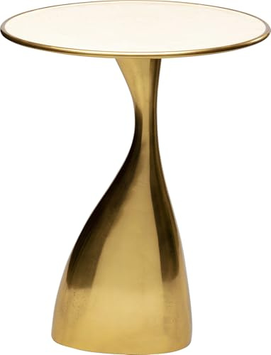 Kare Design Beistelltisch Spacey, Gold, Durchmesser 36cm, Wohnzimmertisch, Nachttisch, runder Beistelltisch, Handgearbeitet, 46x36x36cm (H/B/T)