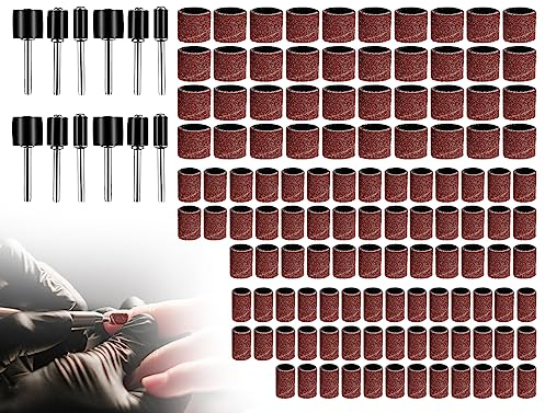 KAPSING 132 pezzi set di manicotti abrasivi per accessori di molatura dremel con scatola in omaggio, set di manicotti abrasivi per utensili elettrici dremel.