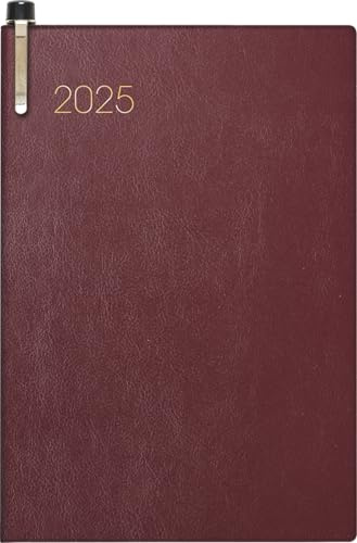 BRUNNEN Taschenkalender Modell 723 (2025), 2 Seiten = 1 Woche, A7, 160 Seiten, SOFT-Einband, bordeaux