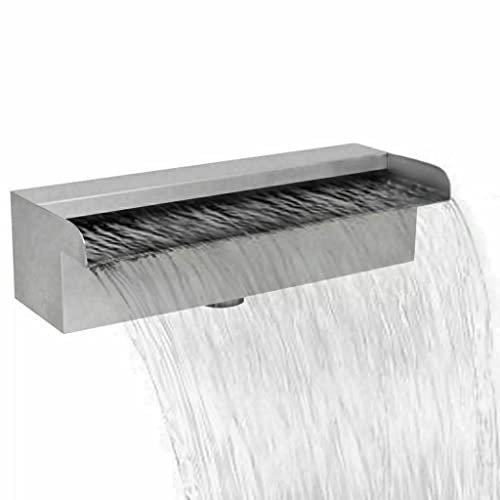 Fontana da Giardino per Esterni Fontana per Piscina a Cascata Fontana per Cascata da Esterno Fontana per Cascate da Terra in Acciaio Inossidabile da 30 cm per la Decorazione del Cortile Domestico