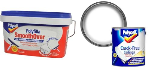 Polycell SODW25L 2.5L Smooth Over Damaged Walls & Crack-Free Ceilings Smooth Matt 2.5L