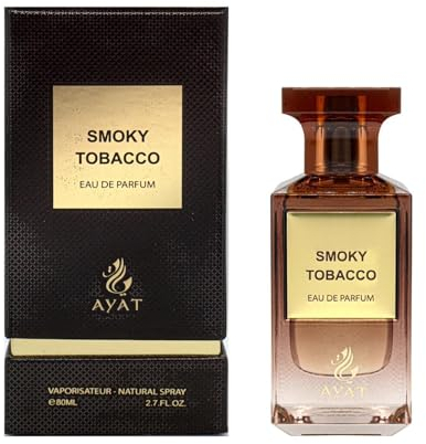 AYAT PERFUMES – Eau De Parfum 80ml de Dubaï Senteur Orientale & Fruitée – Parfum pour Femme et Homme - Une Fragrance Sensuel, Intemporel et Moderne - Unisexe (Smoky Tobacco)