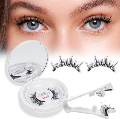 Magnetic Eyelashes With Applicator Long Lasting And Reusable Magnetic Lashes Kit 5Pcs Magnets Per Piece No Glue Needed False Eyelashes Waterproof,Cruelty Free,Easy To Wear(1pair,Vibrant)