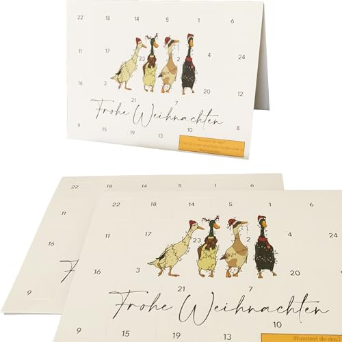 Adventskalender als Karten oder Weihnachtskarten 3er-Set Adventskalender zum Verschicken oder Aufbewahren (Weihnachtswitze)