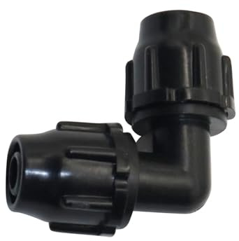 XIOKLM Schlauchkupplungen, 8/11 mm, 90 Grad, abgewinkelt, für Bewässerung, Wasserrohr, Aquarium, Badezimmer, 10 Stück