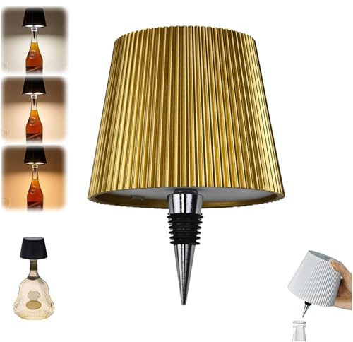 VHV Lampada Bottiglia Senza Fili, Lampada Da Tavolo Senza Fili Ricaricabile 2000mAh, Lampada LED Decorazione Moderna, Lampada Da Tavolo Tocco Senza Fili Per Bar Ristorante Accessori e Decorazioni