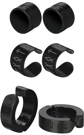 OIDEA Pendientes Viking Vintage Hombre: Pendientes Magnéticos para Caballero sin Perforar Acero Inoxidable Hipoalergénico Antialérgico Paquete de 3 - Para Uso Diario Regalo