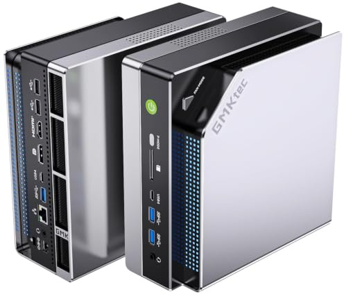 GMKtec EVO-X2 AI Mini PC AMD Ryzen Al Max+ 395 (up to 5.1GHz) Mini Gaming Computers, 64GB LPDDR5X 8000MHz (8GB*8) 2TB PCIe 4.0 SSD, Quad Screen 8K Display, WiFi 7 & USB4, SD Card Reader 4.0