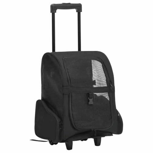 Générique Chariot Polyvalent Pliable pour Animaux de Compagnie Noir,Poussettes pour Animaux de Compagnie,2.4KG-171019