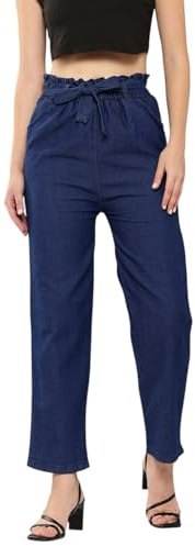 Aarika jeans för kvinnor, marinblå, L