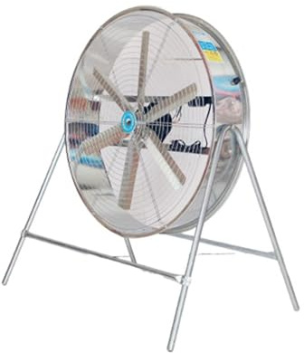 Heavy Duty Industrial Floor Fan - Powerful Adjustable Speed Large Airflow Fan with Post Mount for Factory Farming Agricultural Cooling