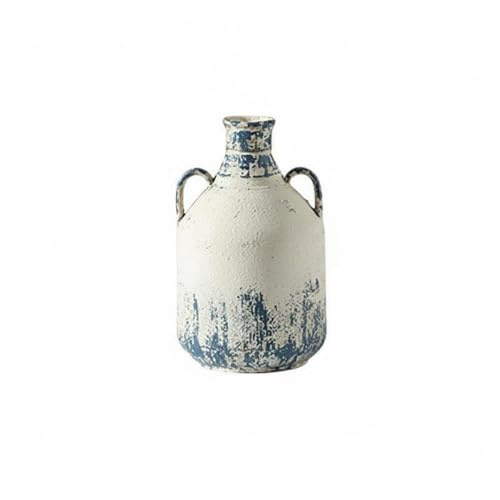 XLWLLNJ Vaso in Resina Vintage Vaso Decorativo Anfora Brocca Centrotavola con Effetto Consumato E Look Fatto a Mano Adatto per Allestimenti Essenziali Ambienti Minimal E Rustici Salotto E Corridoio
