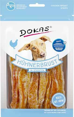 DOKAS Getreidefreier Premium Snack in Streifen für Hunde – Ideal für zwischendurch
