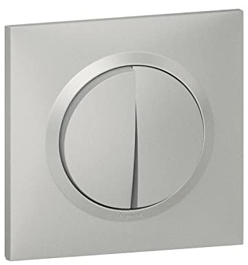 Interrupteur double va/vient 10A alu complet Dooxie