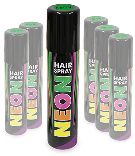 KarnevalsTeufel Hairspray Neon in knalligen Farben buntes Haarspray Haarschmuck farbig (Neon Grün)