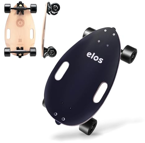 Elos Mini Cruiser Skateboards Gifts for Teen Boys, Men, Beginner, Adult, Kids - Lightweight, Portable & Durable Wooden Commuter Cruiserboard Longboard. DIY Gift Box kit, Build it Yourself Skate Board
