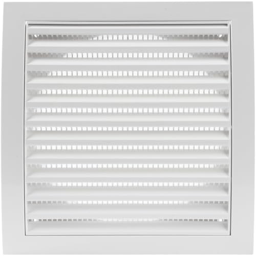 Vent Systems 150 mm de diámetro – Cubierta de plástico para ventilación de aire blanco – Rejilla de apertura al aire libre con solapa de ventilación integrada, Pantalla de protección contra plagas