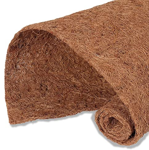 Natürliche Kokosmatte Winterschutz für Pflanzen, Kokosfaser Liner, Kokosscheibe Pflanzenschutz Winter für Kübelpflanzen (40 cm x 120 cm)
