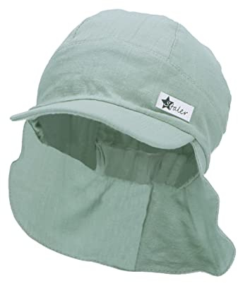 Sterntaler Unisex barnskärm. Nacklinneloyp barnmössa, grön, normal, Grön
