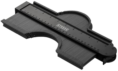 STROXX - Kunststoff Konturenlehre - mit Feststeller - dünne Taststifte - ideal für Laminat, Fliesen etc. (250mm)