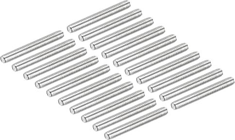 DMiotech 20 Paquet M5 x 40mm Entièrement Fileté Tige 304 Inox Acier Droite Main Filetages Tige Barre Goujons Colliers et Boulons en U
