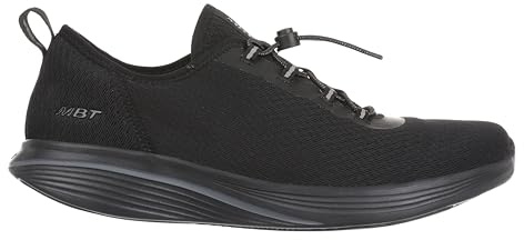 MBT KUGA Zapatillas de Deporte para Hombre Estilo Moderno. Deportivas para Caminar Anatómicas y Cómodas. Calzado Fisiológico Confort y Estabilidad con Suela Curva. Sneakers con Cordones. Color Negro