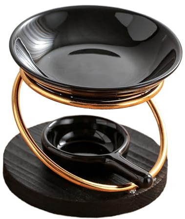 rockible Bougeoir Chauffe-Plat, brûleur d'huiles essentielles, décoration de la Maison, diffuseur d'arôme, Pot de Four pour Spa, Bureau, Chambre à Coucher, D