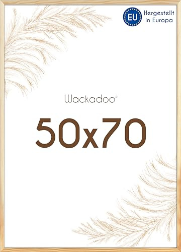 Wackadoo Bilderrahmen 50x70 natur Fotowand Fotorahmen mit Glas Holz Picture frame poster