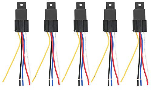 flexman 5 Teiliges Universal Blinkrelais, 12 V 40 a LED Blitz Stroboskop Controller, Auto LED Blinklicht, 5 Wege Blitz Controller Blinkmodul für die Automobilelektronik