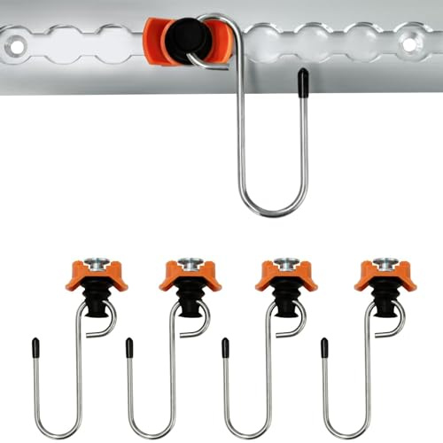 4 Fittinge mit Haken für Airlineschiene, Airlineschiene Zubehör zum Aufhängen bis 50kg Airlineschienen Fitting für Lieferwagen Wohnmobile LKWs