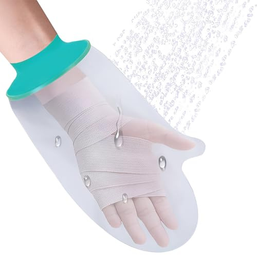 Guador Protector de yeso para manos de adultos, protector de ducha para manos, protección para los dedos en caso de lesiones, protector de yeso impermeable para manos, cubierta de mano para la ducha