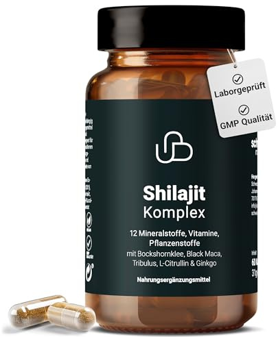 Shilajit Komplex – Für aktive Männer, mit Bockshornklee, L-Citrullin, schwarzem Maca – Hochdosiert – 60 Kapseln von Schweizer Naturals