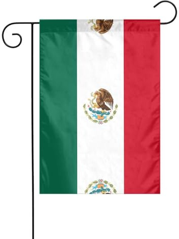 JKDGOJ Drapeau du Mexique - Drapeau de jardin - Convient pour toutes les saisons - 30,5 x 45,7 cm