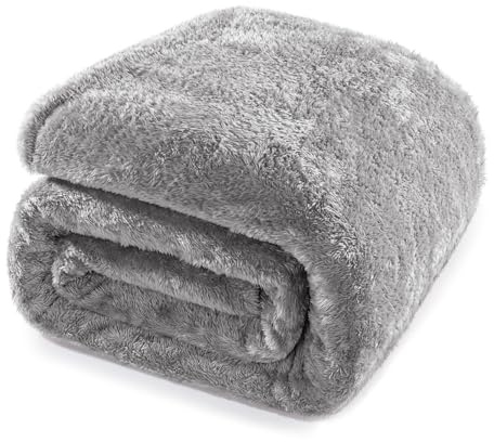 Whale Flotilla Couverture Polaire Chaude en Microfibre 230 x 270 cm | Jeté de Canapé, Couverture de Lit, Doux et Douillet, en Peluche, Lavable en Machine, Gris