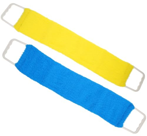 DECOMELODY Asciugamano Esfoliante Per Doccia Bifacciale Striscia Abrasiva Da Bagno Per Massaggio Schiena Uomo Donna Uso Quotidiano Vari Colori