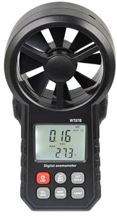 Digital Anemometer Handheld Bluetooth Wind Speed Meter WT87B for Measuring Wind Velocity Flow Temperature Chill Air Volume Data