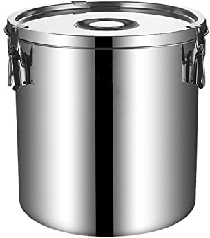 GLJTUO 20–70 L 201 Edelstahl-Milchkanne, Robuster Milchkrug, Milchtransporteimer, Weineimer, Flasche, Ölfass, Milchkanne, Teekanister Mit Versiegeltem Deckel Zur Lagerung Von FL,20L