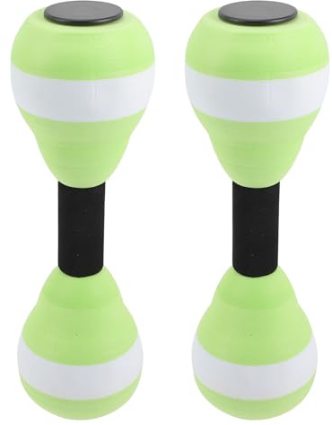 Veemoon Haltères Aquatiques en Mousse Eva 1 Paire Vert Blanc Vert, Poids Piscine pour Exercices Aquagym, Équipement Fitness Piscine pour Entraînement Aquatique et Renforcement Musculaire