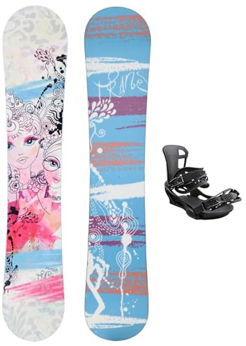 Trans Set Damen Snowboard Premium Weiss/Pink 149cm mit Bindung M Sale