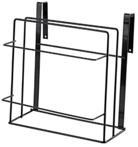 TOMETURE Supporto da Parete in Ferro Nero per Taglieri Doppio Strato, Porta Strofinacci e Organizer per Cucina, per Armadi e Spazi Ridotti